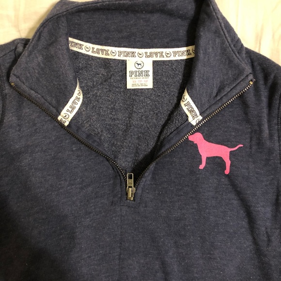 Pink Victoria’s Secret Half Zip Pullover Sweater ✨ - Picture 3 of 5